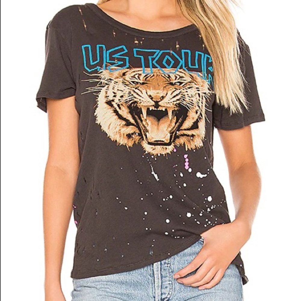 REVOLVE Chaser Tiger US Tour Paint Splatter Tee Size XS